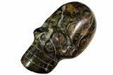 Polished Stromatolite (Greysonia) Skull - Bolivia #113535-2